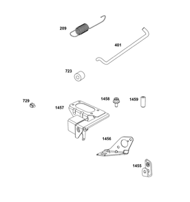 Controls Group Diagram and Parts List for 389575-0006-E1 200000 - 399999 Briggs and Stratton Engine